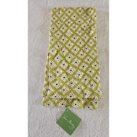 Vera Bradley Accessories - Vera Bradley Baroque Scarf Cashmere Silk Cotton Blend Neck Wrap Green Block Prin